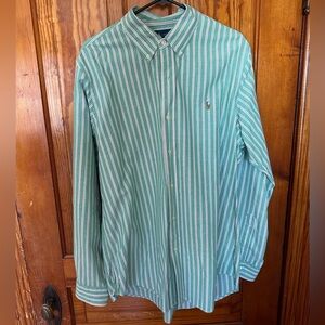 Green Long Sleeve Ralph Lauren Button down Large